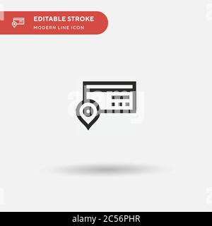 Atm Simple vector icon. Illustration symbol design template for web mobile UI element. Perfect color modern pictogram on editable stroke. Atm icons for your business project Stock Vector