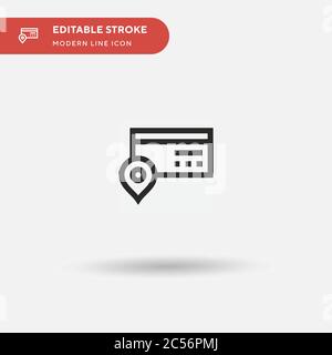 Atm Simple vector icon. Illustration symbol design template for web mobile UI element. Perfect color modern pictogram on editable stroke. Atm icons for your business project Stock Vector