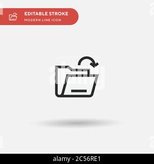 Open Simple vector icon. Illustration symbol design template for web mobile UI element. Perfect color modern pictogram on editable stroke. Open icons for your business project Stock Vector