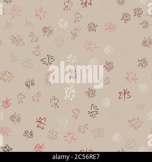 Seamless pattern of colorful hand drawn butterflies. Set of coloring butterflies. Doodle style. Vector hand drawing seamless pattern. Line art doodle Stock Vector