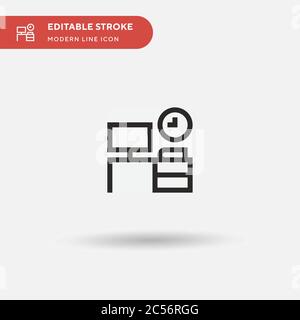Workaholic Simple vector icon. Illustration symbol design template for web mobile UI element. Perfect color modern pictogram on editable stroke. Workaholic icons for your business project Stock Vector
