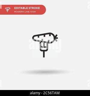 Carrot Simple vector icon. Illustration symbol design template for web mobile UI element. Perfect color modern pictogram on editable stroke. Carrot icons for your business project Stock Vector