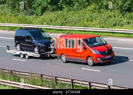 Black VW Caddy side view isolated on white background Stock Photo - Alamy