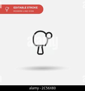 Table Tennis Simple vector icon. Illustration symbol design template for web mobile UI element. Perfect color modern pictogram on editable stroke. Table Tennis icons for your business project Stock Vector