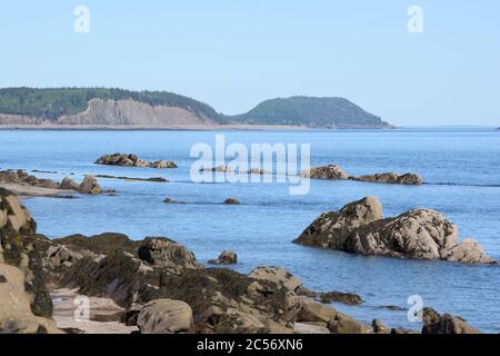 Rocks on the shore of the sea in Nova Scotia, Canada Stock Photo