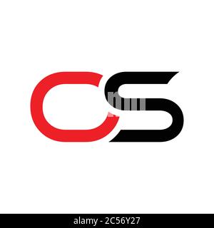 Initial Simple Letter OS Logo Design Vector Template. Abstract Minimal OS Letter Logo Design Stock Vector