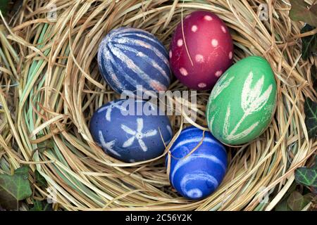 Colored Easter eggs Stock Photo