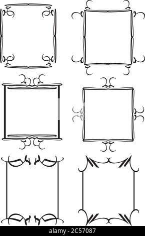 Vector vintage decorative design borders and frames Stock Vector Image ...