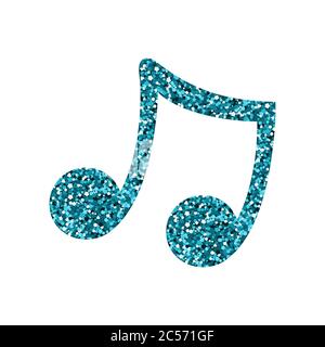 A blue note icon. A shine texture. Vector illustration. Stock Vector