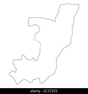 Republic of the Congo, former Zaire - solid black silhouette map of ...