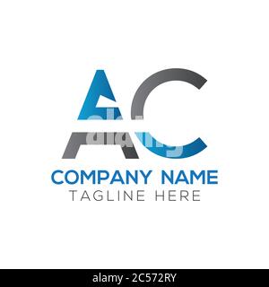 Initial AC Letter Logo Design Modern Business Typography Vector Template. Creative Linked Letter AC Logo Design Stock Vector