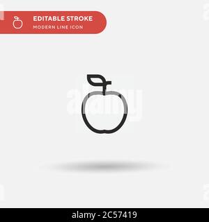 Fruit Simple vector icon. Illustration symbol design template for web mobile UI element. Perfect color modern pictogram on editable stroke. Fruit icons for your business project Stock Vector
