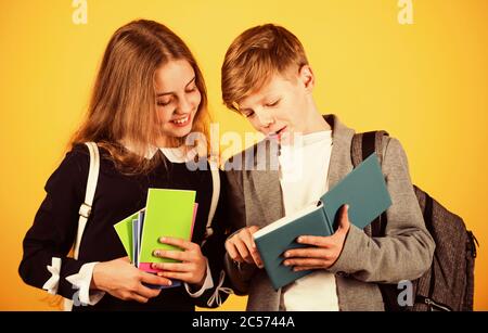Talent development. School education for advanced level. Classes for teens. International students exchange. School knowledge. Better together. Student ready for lessons. Regular school program. Stock Photo