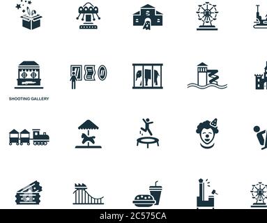 Shooting Gallery icon. Simple element from amusement park collection. Creative Shooting Gallery icon for web design, templates, infographics and more Stock Vector