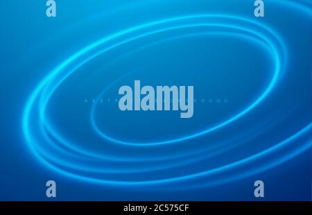 Abstract blue color swirl wave design background. Vector illustration Stock Vector