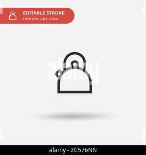 Teapot Simple vector icon. Illustration symbol design template for web mobile UI element. Perfect color modern pictogram on editable stroke. Teapot icons for your business project Stock Vector