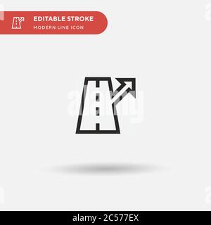 Exit Simple vector icon. Illustration symbol design template for web mobile UI element. Perfect color modern pictogram on editable stroke. Exit icons for your business project Stock Vector