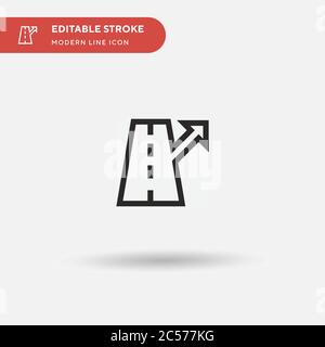 Exit Simple vector icon. Illustration symbol design template for web mobile UI element. Perfect color modern pictogram on editable stroke. Exit icons for your business project Stock Vector