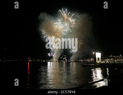 Miami, United States Of America. 04th July, 2015. MIAMI, FL - JULY 01: FILE PHOTO - Miami beaches will close for 4th of July due to coronavirus People: Fireworks Credit: Storms Media Group/Alamy Live News Stock Photo