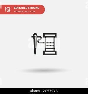 Thread Simple vector icon. Illustration symbol design template for web mobile UI element. Perfect color modern pictogram on editable stroke. Thread icons for your business project Stock Vector