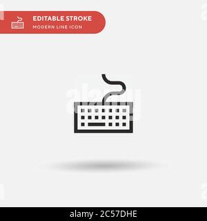 Keyboard Simple vector icon. Illustration symbol design template for web mobile UI element. Perfect color modern pictogram on editable stroke. Keyboard icons for your business project Stock Vector