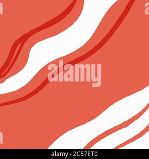Trendy coral template design of advertising brochures and invitations to cafes, restaurants. Vector illustration. Stock Vector