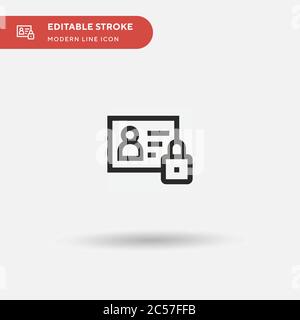 Data Protection Simple vector icon. Illustration symbol design template for web mobile UI element. Perfect color modern pictogram on editable stroke. Data Protection icons for your business project Stock Vector