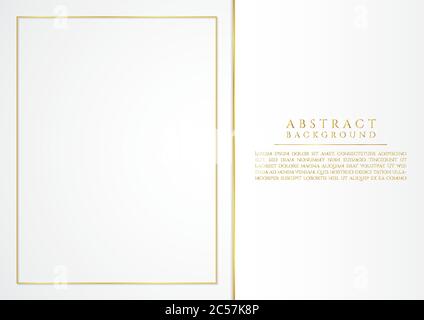 Luxury white background abstract gold style square frame with space for content. vector illustration. Stock Vector