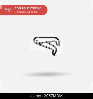 Tweezers Simple vector icon. Illustration symbol design template for web mobile UI element. Perfect color modern pictogram on editable stroke. Tweezers icons for your business project Stock Vector