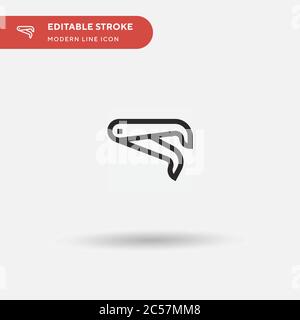 Tweezers Simple vector icon. Illustration symbol design template for web mobile UI element. Perfect color modern pictogram on editable stroke. Tweezers icons for your business project Stock Vector