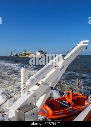 Tourist steamer Helgoland - ferry Cuxhaven - Helgoland, Cuxhaven, Lower Saxony, Germany, Europe Stock Photo