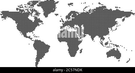 World map of squares. Simple flat vector illustration. Stock vector ...
