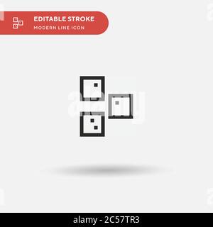 Sugar Cubes Simple vector icon. Illustration symbol design template for web mobile UI element. Perfect color modern pictogram on editable stroke. Sugar Cubes icons for your business project Stock Vector