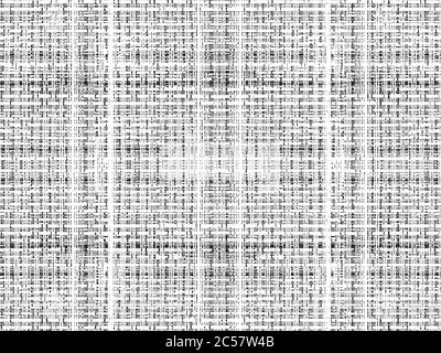Distressed overlay texture of weaving fabric. grunge background. abstract halftone vector illustration Stock Vector