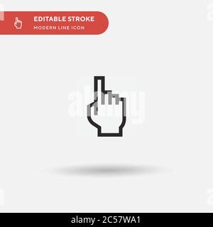 Hand Simple vector icon. Illustration symbol design template for web mobile UI element. Perfect color modern pictogram on editable stroke. Hand icons for your business project Stock Vector
