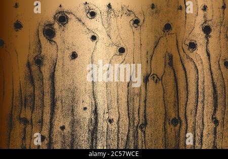 Distress golden wooden planks texture. Black and white grunge background. EPS8 vector illustration Stock Vector