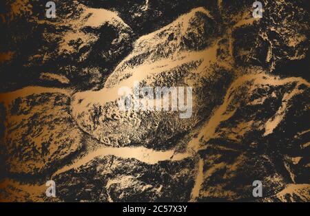 Distress old golden brick wall texture. Black and white grunge background. EPS8 vector illustration. Stock Vector