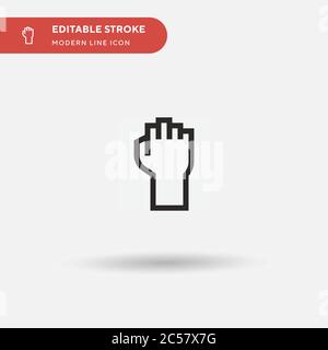 Fist Simple vector icon. Illustration symbol design template for web mobile UI element. Perfect color modern pictogram on editable stroke. Fist icons for your business project Stock Vector