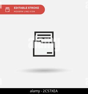 Dossier Simple vector icon. Illustration symbol design template for web mobile UI element. Perfect color modern pictogram on editable stroke. Dossier icons for your business project Stock Vector