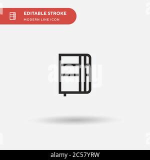 Notebook Simple vector icon. Illustration symbol design template for web mobile UI element. Perfect color modern pictogram on editable stroke. Notebook icons for your business project Stock Vector