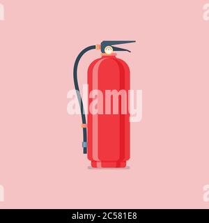 Fire extinguisher in flat style. Vector illustration Stock Vector