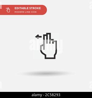Left Simple vector icon. Illustration symbol design template for web mobile UI element. Perfect color modern pictogram on editable stroke. Left icons for your business project Stock Vector