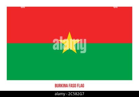 Premium Photo  Burkina faso flag on pole. metal flagpole. national flag of burkina  faso 3d illustration on white