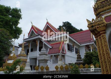 Beautiful and original Laos. Capital Of Vientiane. An unusual journey through Southeast Asia. Photo without filters. Stock Photo