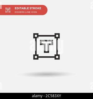 Text Simple vector icon. Illustration symbol design template for web mobile UI element. Perfect color modern pictogram on editable stroke. Text icons for your business project Stock Vector
