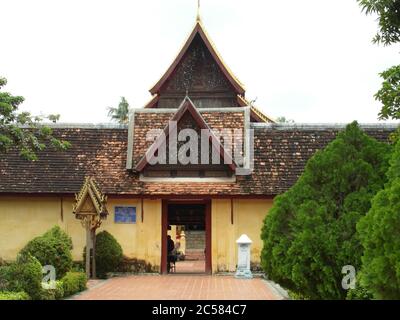 Beautiful and original Laos. Capital Of Vientiane. An unusual journey through Southeast Asia. Photo without filters. Stock Photo