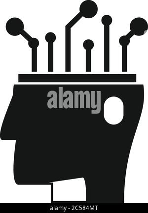 Ai automatic brain icon. Simple illustration of ai automatic brain vector icon for web design isolated on white background Stock Vector