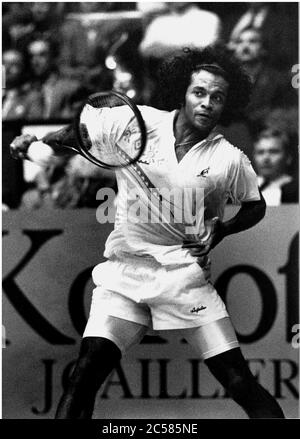 Haitian tennis player Ronald Agenor, 1980s Stock Photo - Alamy