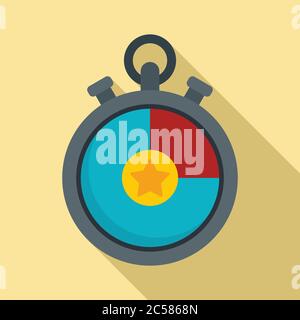 Video game stopwatch icon. Flat illustration of video game stopwatch vector icon for web design Stock Vector