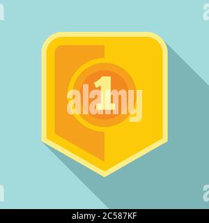 First place video game icon. Flat illustration of first place video game vector icon for web design Stock Vector